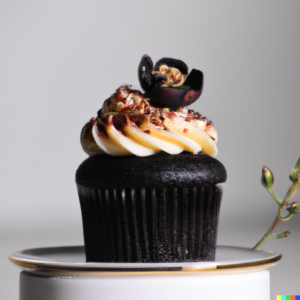 The Midnight Velvet cupcake starts with a luxurious, deep chocolate base